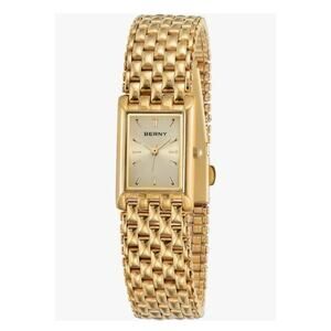 Berny Women's Gold Tone Bracelet Watch - N23-1 - Brand new in sealed box.